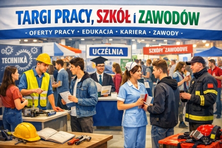 Uczniowie klasy VIII na Targach Pracy, Szkół i Zawodów w Rypinie