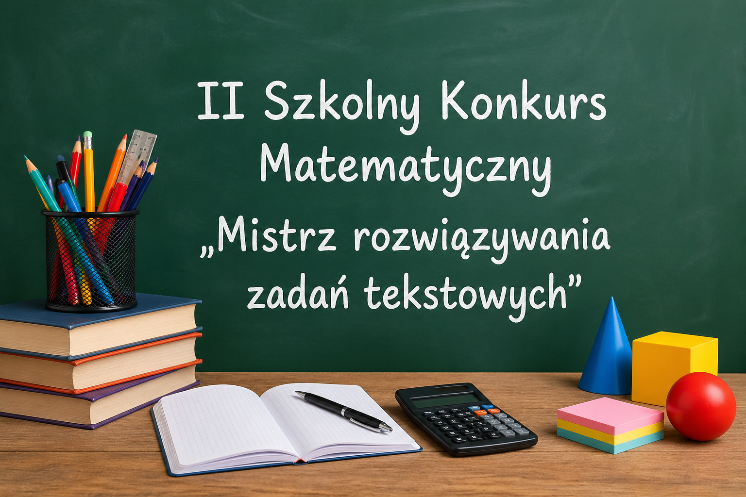 II Szkolny Konkurs Matematyczny „Mistrz rozwiązywania zadań tekstowych”